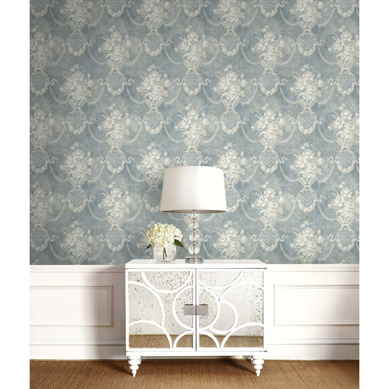 Rouleau de papier peint lisse L 33 pi x l 20,5 po Fernon, Vert/beige