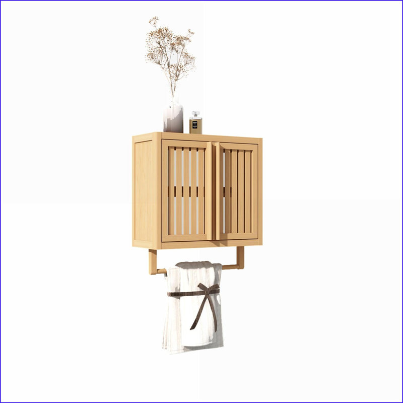 Armoires, armoire de rangement murale de salle de bain | Moderne | Bambou