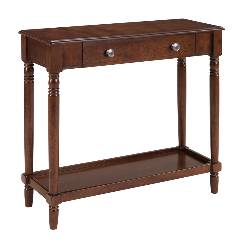 Mayall 31.50" No Tools 1 Drawer Entryway Table with Shelf, Espresso