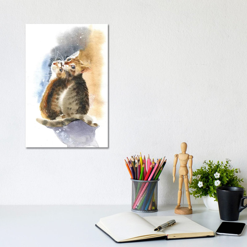 Two Kittens by Marina Ignatova - Wrapped Canvas Gallery-Wrapped Canvas Giclée, 30.48cm H x 20.32cm W