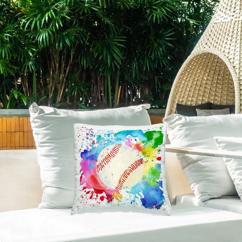 Coussin d'extérieur Soccer Soccer Splash Design par Kim Allen