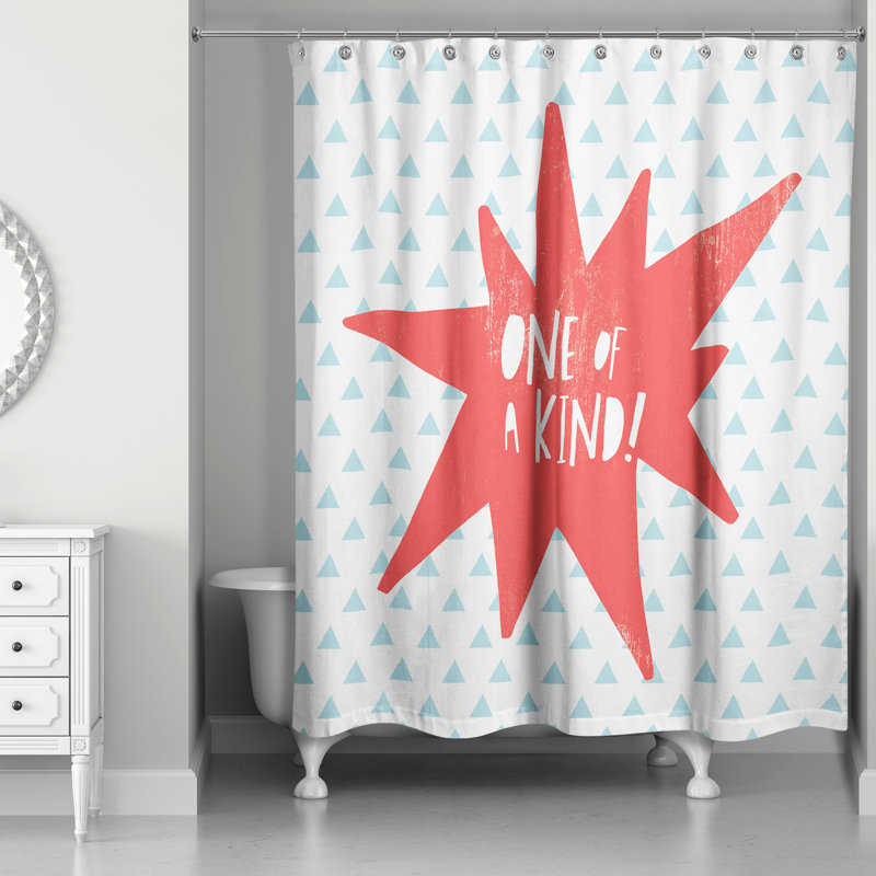 Rideau de douche simple Achiles, Rouge