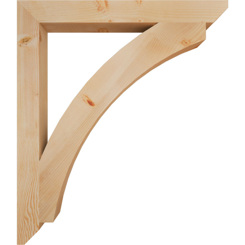 Support en bois / corbeau, Sapin de Douglas, H 44 po x l 3,5 po x P 38 po