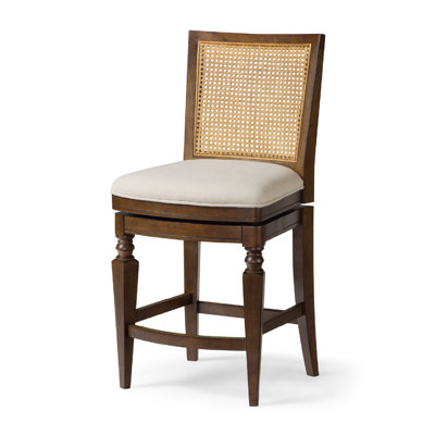 Maven Lane Sonoma Swivel Stool With Fabric Upholstery
