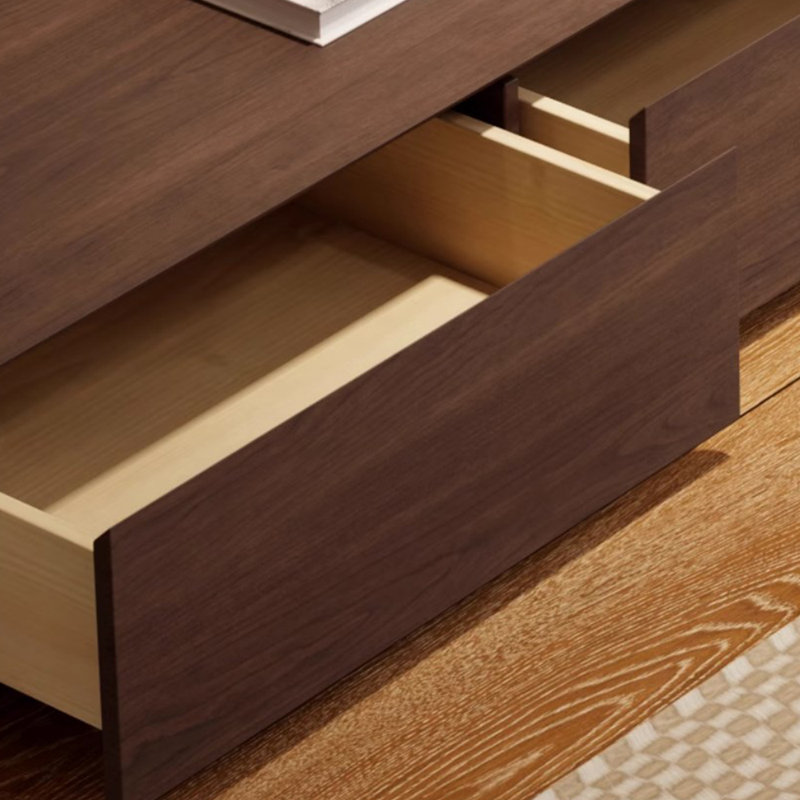 Simple solid wood coffee table TV cabinet combinat
