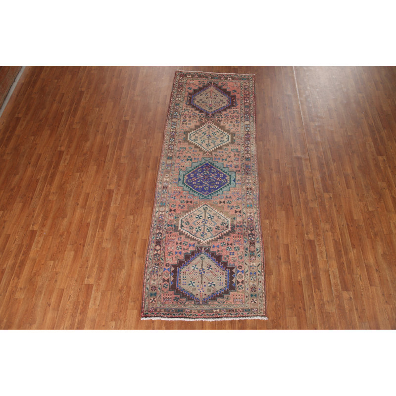 Tapis rose tribal 4 x 10