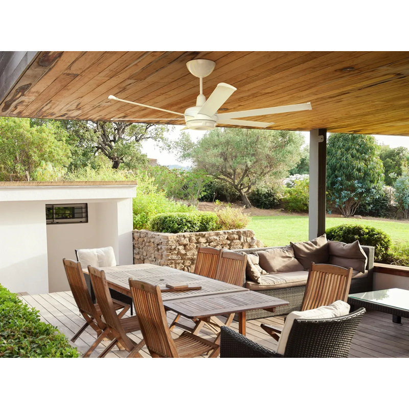 Es6 Smart Downrod Ceiling Fan, 60 inches, White