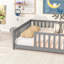Lits doubles sécuritaires, structure de plancher en bois d'hévéa, chambre à coucher pour enfants moderne