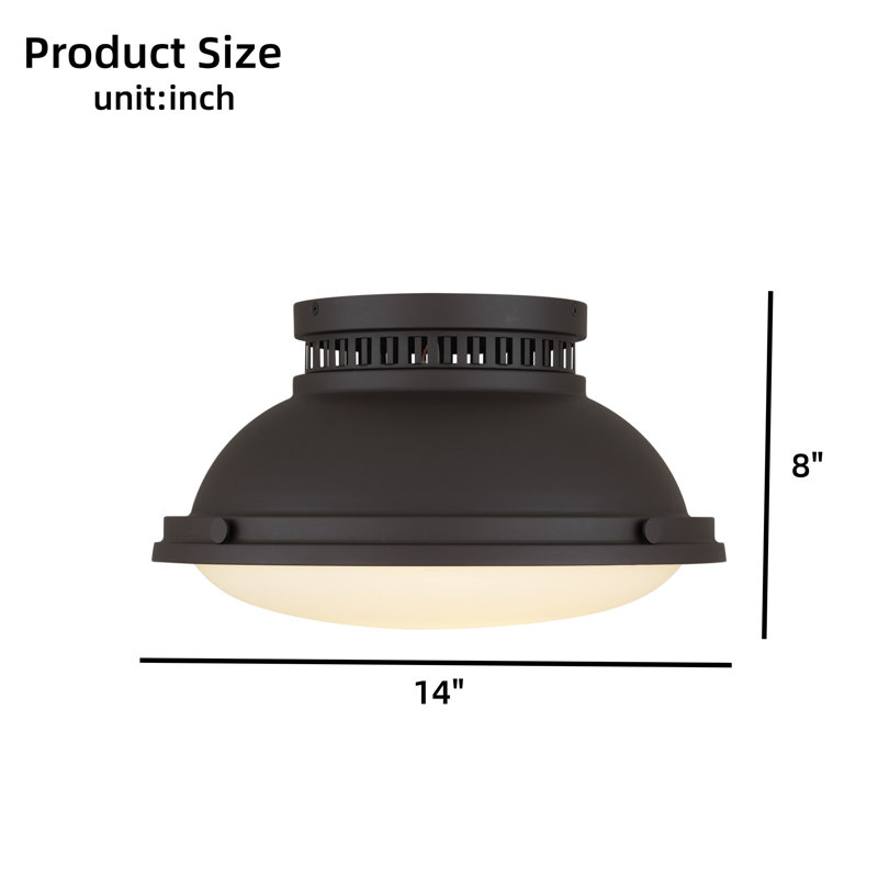 Double-Light 14-Inch Deep Ceiling Light, Suitable For Entryways, Hallways, Bathrooms, Bedrooms, And Kitchens