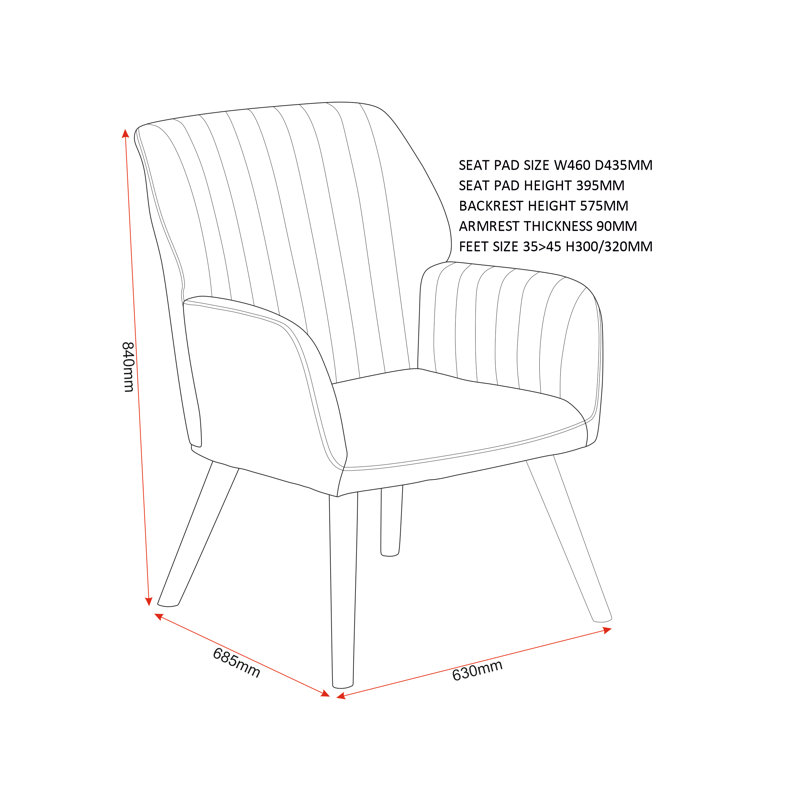 Velvet Side Chair, Brown