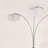 Modern Design Classic Luxury Sleek Multi-head Floor Arc Lamp Crystal-like Accents Drape Living Room Curve Lamp