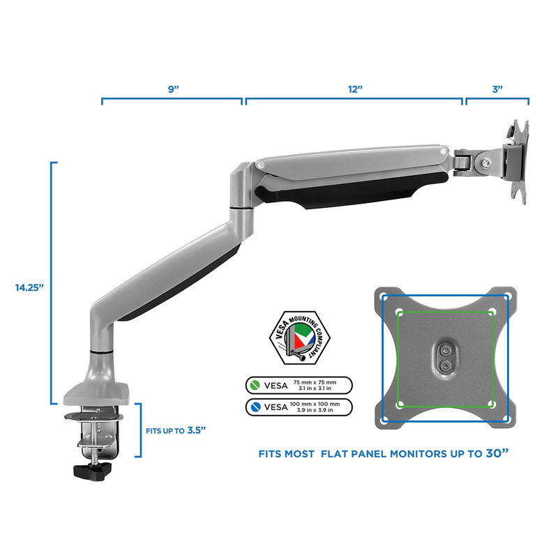 Monitor Height Adjustable Desk Mount