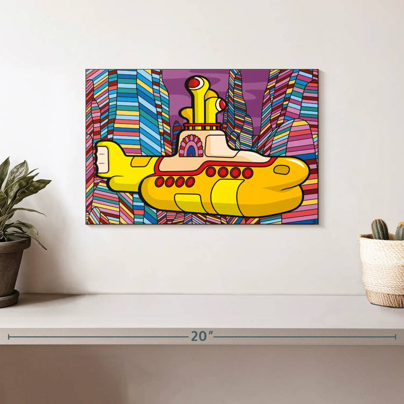 Mehar Yellow Submarine II, 8" H x 12" W