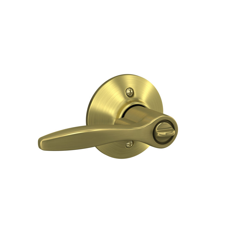 Delfayo Lever Keyed Entry Lock, Satin Brass