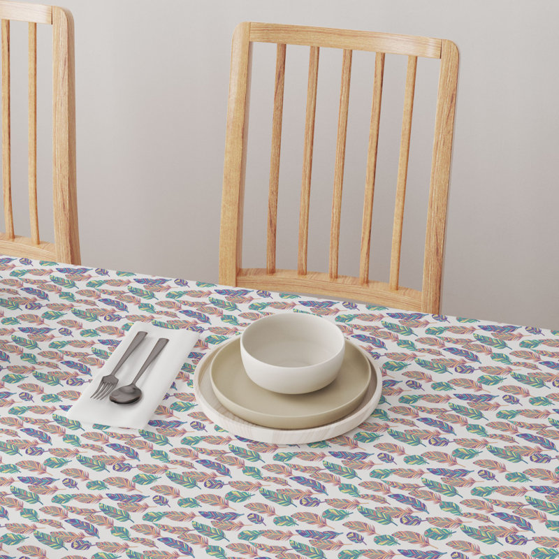 Rectangular Floral Cotton Twill Tablecloth, 84" L x 60" W