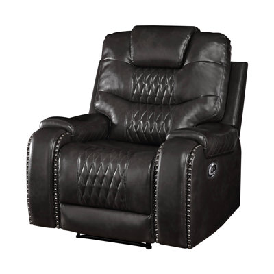 Donita 42.5" Wide Faux Leather Power Zero Clearance Standard Recliner