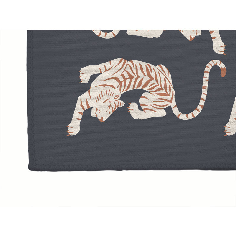 Tapis de bureau léger Hey Tiger, L 60 po x P 84 po, Gris anthracite