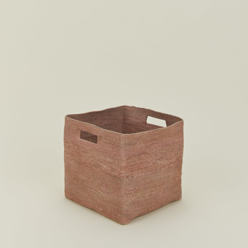 Essential Low Basket, Blush, 12" H x 13" W x 13" D