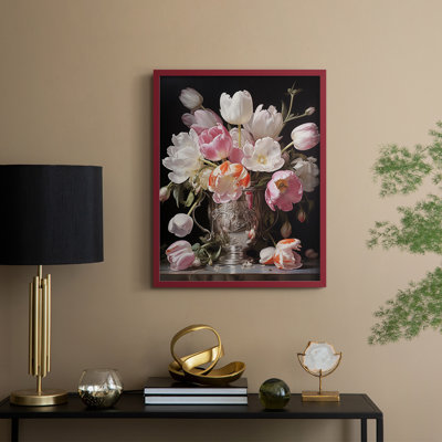 Reproduction encadrée FLORAL Series DCCVVII - bois massif