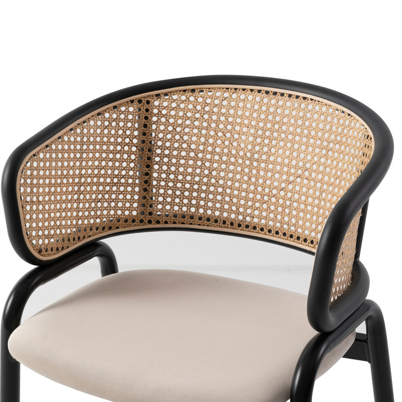 Ensemble de salle à manger 7 pièces Romelo, Beige, Ébène
