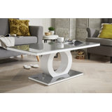 Reculver Unique Halo High Gloss Coffee Table - Modern Design Living Room Table
