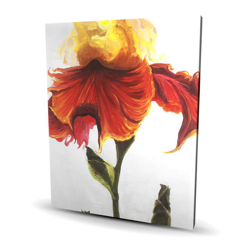Blossoming Lily Flower - Orange Canvas Home Decor Artwork