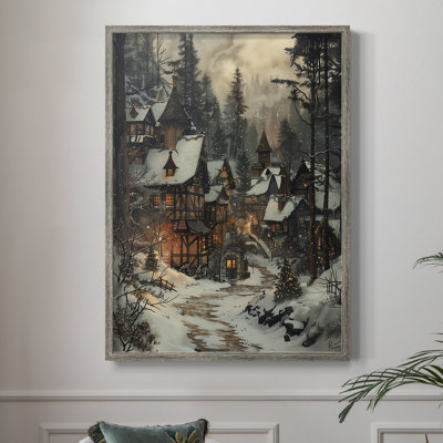 «Christmas Holiday» DCXXII, reproduction d'art encadrée - bois massif