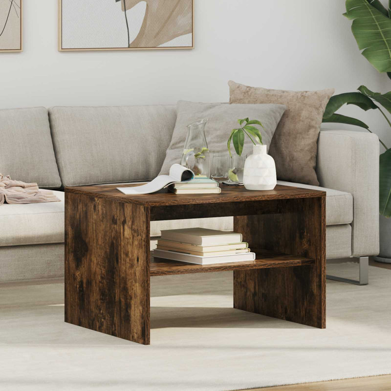 Coffee Table with Storage, 40cm. H x 60cm. L x 50cm. W, Smoked Oak