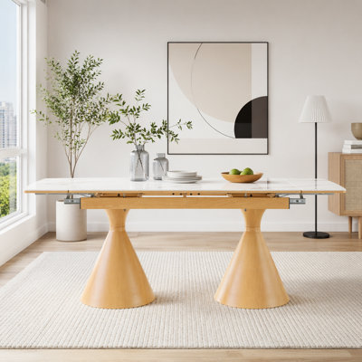 Extendable Stone-Top Dining Table
