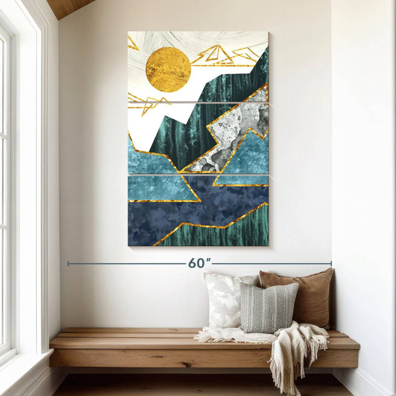Avery Sun Over Abstract Landscape, 50" H x 32" W