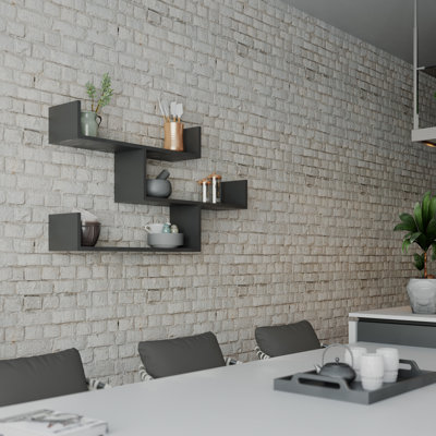 Summer-Louise 3 Piece Floating Shelf Wall Mounted Bookcase