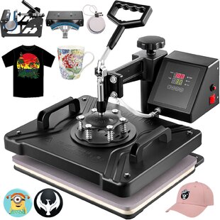  CREWORKS 12x10 Inch Heat Press Machine Professional 360  Swing-Away T-Shirt Press for Shirt, Phone Case, Mouse Pad, Tote Bag, Pillow  Case, Coasters, Puzzles, Tiles (12x10 Inch Machine Only) : Arts, Crafts