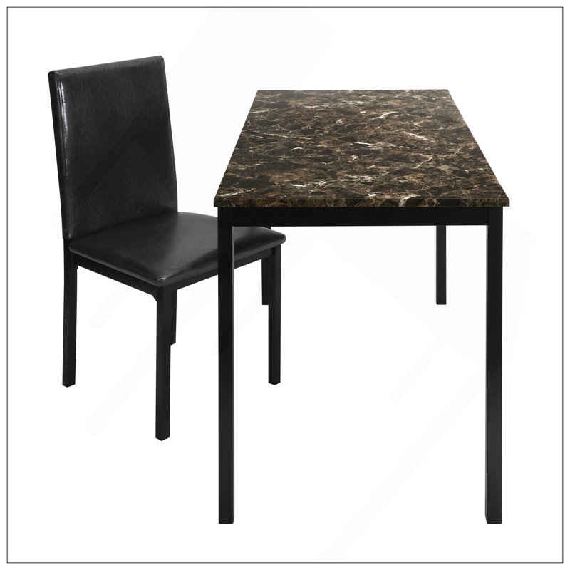 Ensemble de bureau d'écriture et de chaises polyvalent pour une utilisation efficace au bureau à domicile
