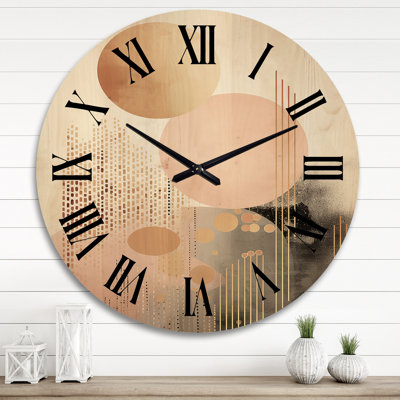 Horloge murale en bois massif Ambreanna