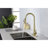 Kitchen Faucet With Pull Down Sprayer , High Arc Single Handle Kitchen Sink Faucet With Deck Plate, Commercial Modern Stainless Steel Kitchen Faucets-121292311