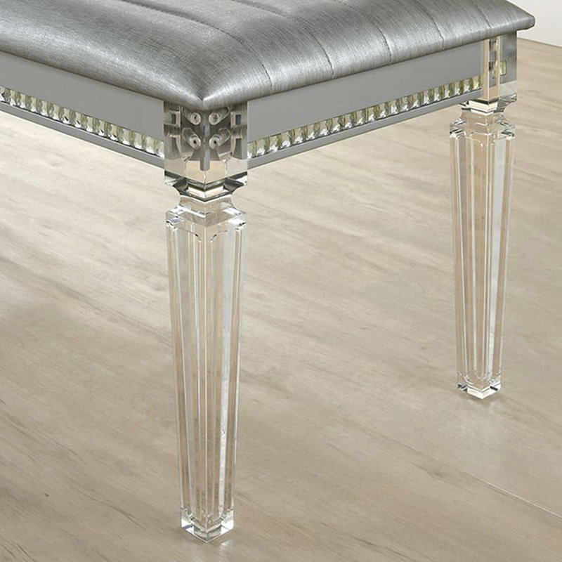 Banc antique classique argenté 1pc