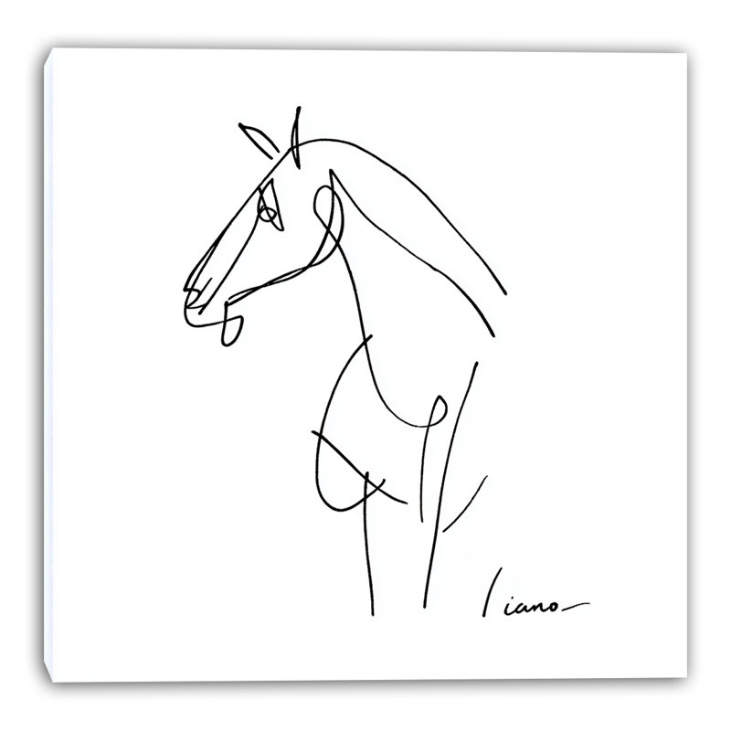 «Line Study», art mural sur toile tendue, L 20 po x H 20 po x P 1,5 po