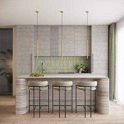 Bjarnhild 3 - Light Stainless Steel Pendant