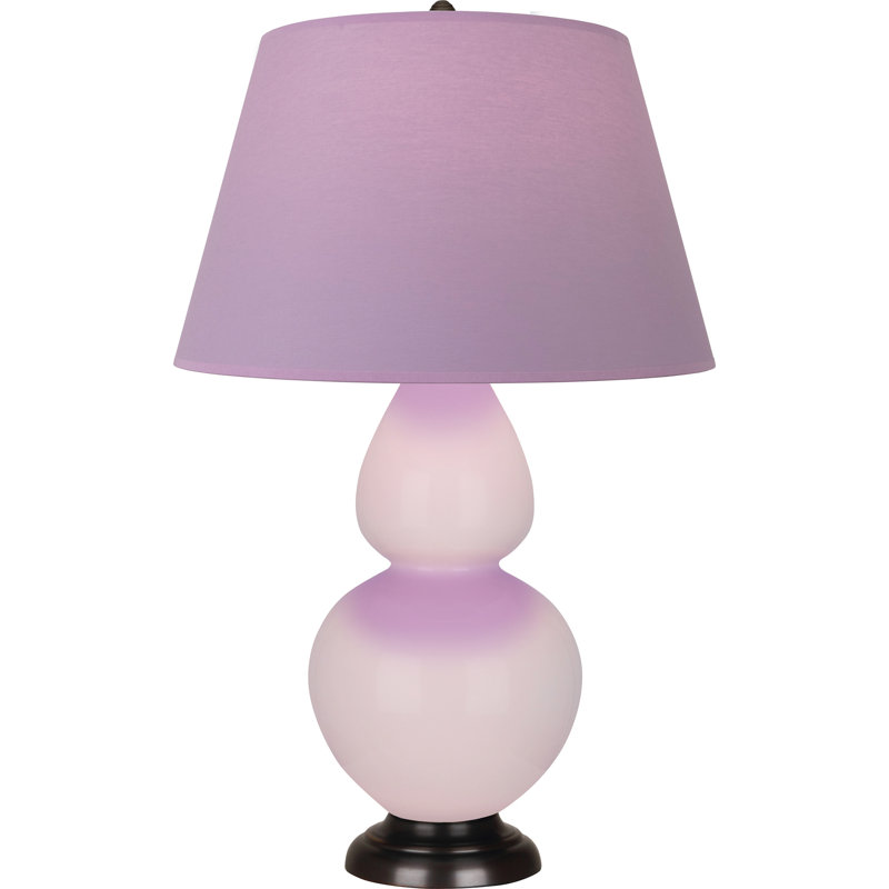 Double Gourd Table Lamp, Cobalt/Antique Silver, Tangerine/Taupe, Brass