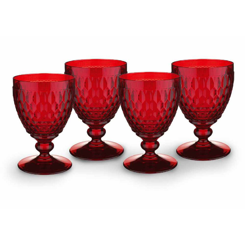 Ensemble de verres à pied Villeroy & Boch Boston, Rouge, Verre à bière