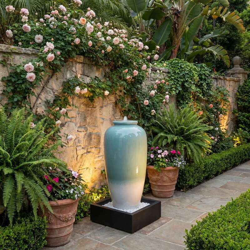 Fontaine en porcelaine, Blue