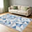 Blue and Gray Fragmented Triangle carpet-easy to clean, machine-washable, soft and comfortable; suitable for door mats, kitchens, living rooms, bedrooms, corridors, and laundry areas. Easy to clean, durable carpet for home decoration.-129045835