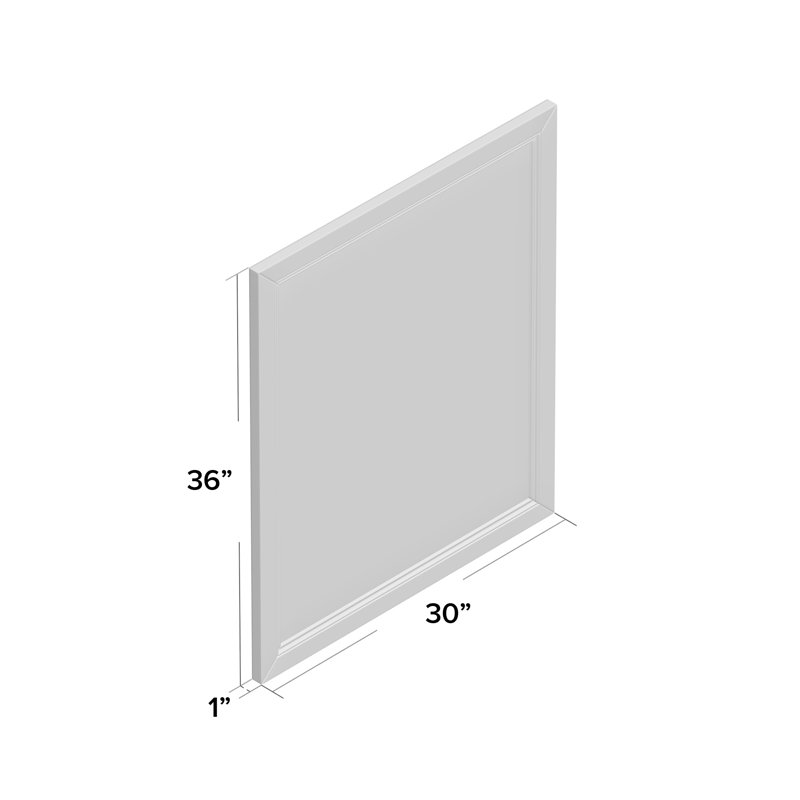 Brodench Rectangle Wall Mirror, White