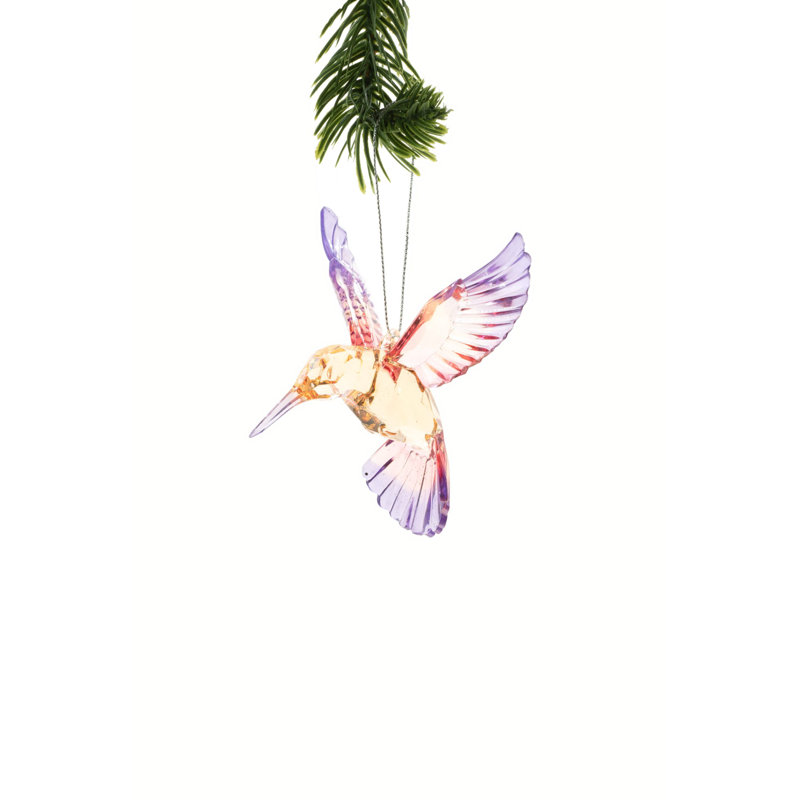 Ornement de colibri arc-en-ciel (paquet de 4)