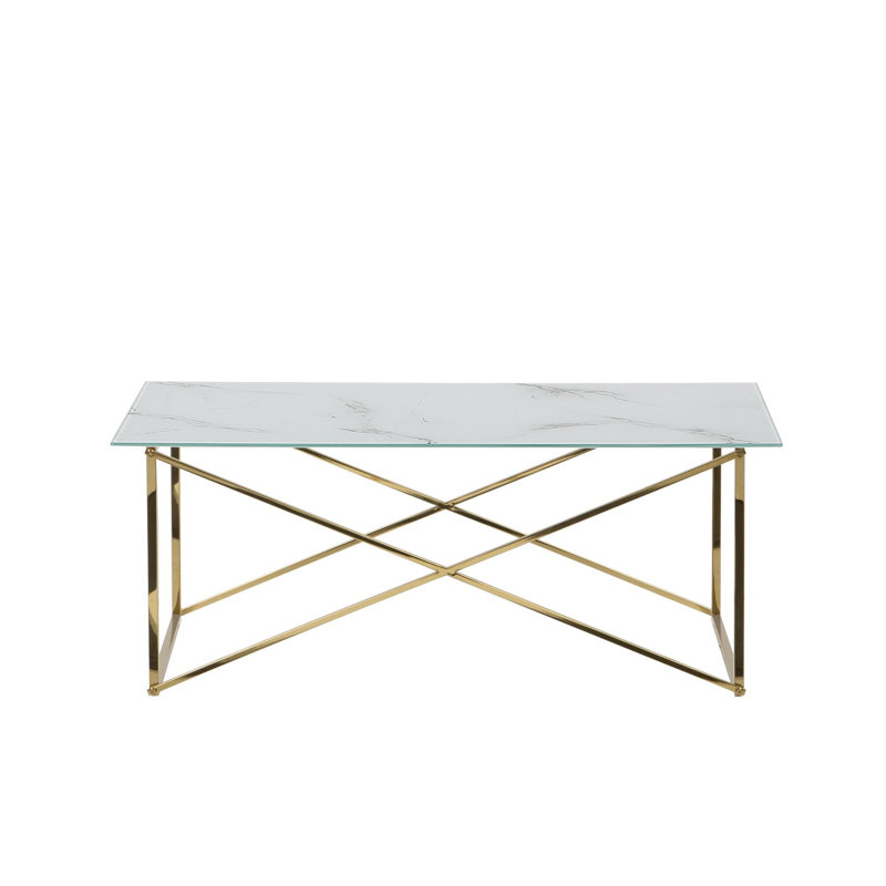 Nora Cross Legs Coffee Table, Gold