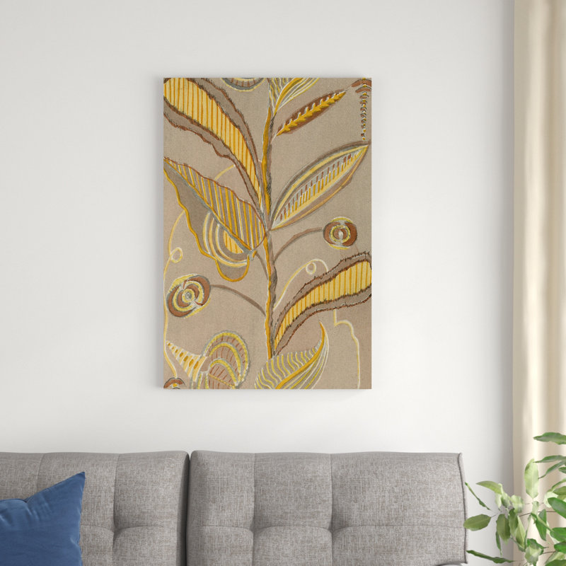 «Delicate Deco Pattern IV» par Baxter Mill, reproduction d'art sur toile tendue, H 36 po x l 24 po