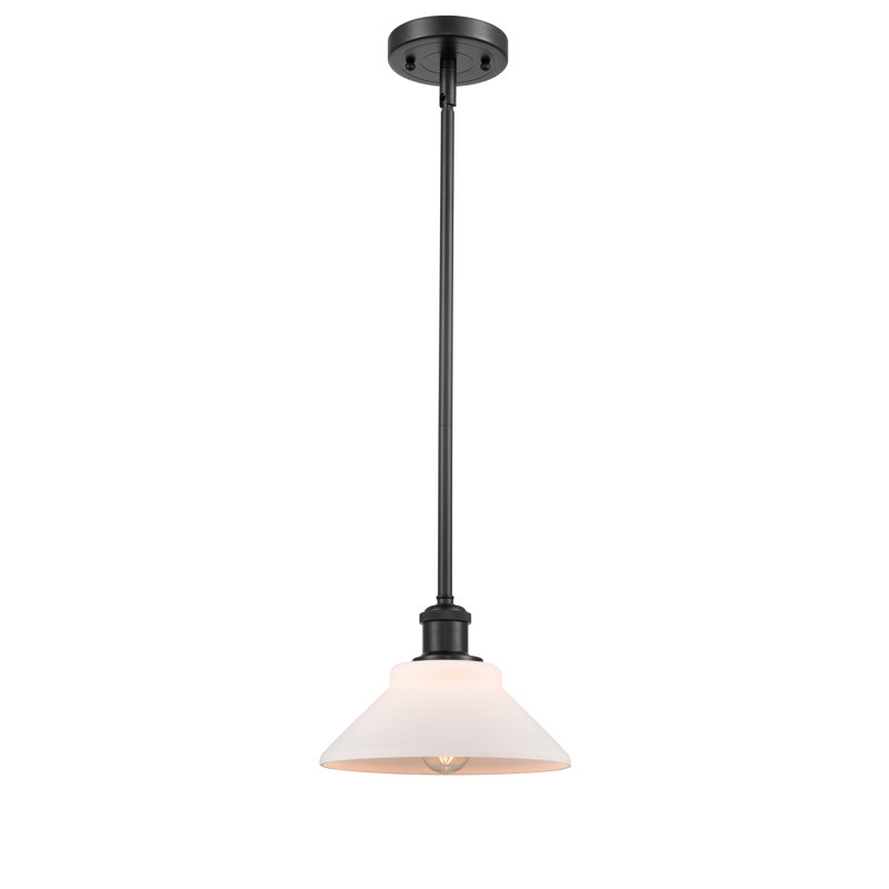 Luminaire suspendu conique 1 lumière Newton St Loe, Blanc mat, Noir mat, Ampoule non incluse