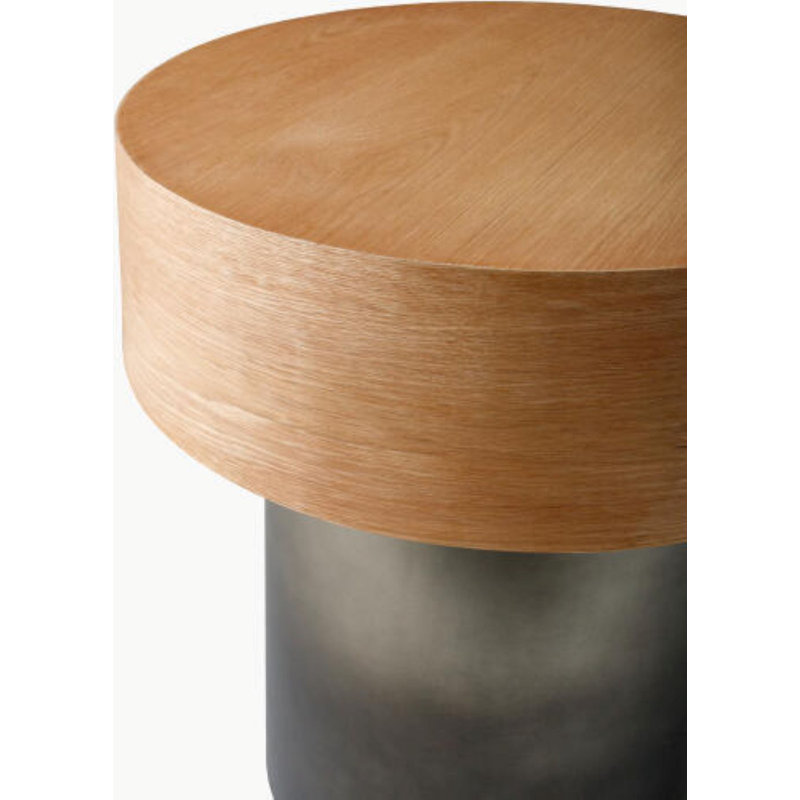 Table de bout moderne Shatay, Noir, Brun