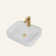Rectangular Countertop Ceramic Wash Basin (White Finish) CUPC Certified