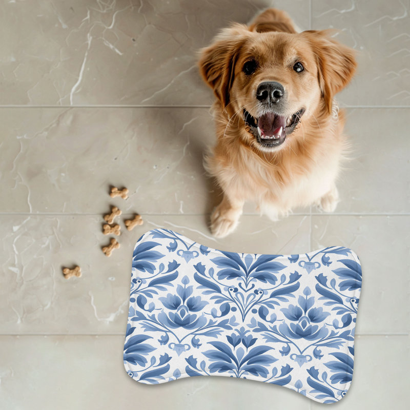 Tapis géométrique bleu 1 pièce